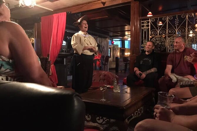 Charleston Haunted Booze and Boos Ghost Walking Tour - City Market, photographs, and the first drink stop