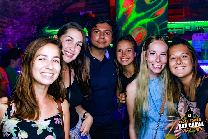 Clock Tower Bar Crawl ending at Prague's BIGGEST rooftop CLUB - Moving through two or three Prague bars