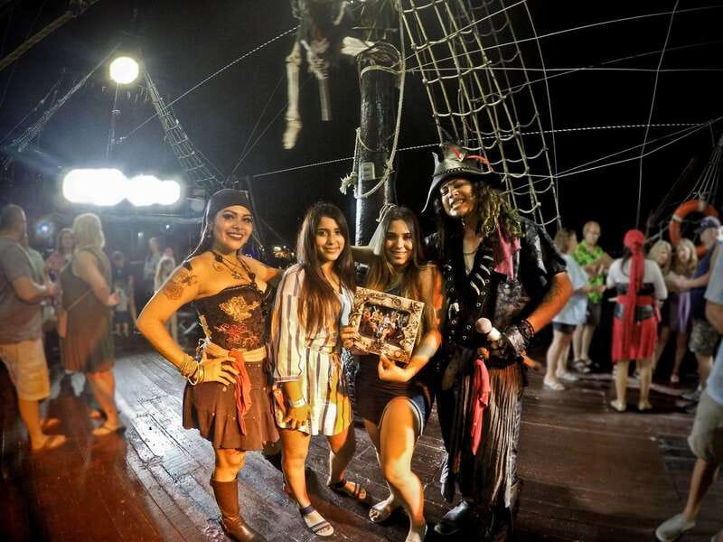 Cozumel: Pirate Ship Cruise with Open Bar, Dinner, and Show - Meeting the crew at the ferry pier