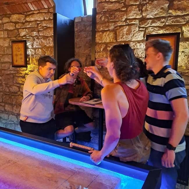 Crew Bar Prague: Open bar, ping pong or shuffleboard game - Choosing between UV ping pong and shuffleboard