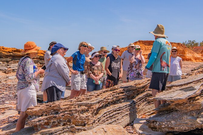 DINOSAUR ADVENTURE CRUISE - With Beachside Tapas and Cocktails - Ancient tracks on a secluded Broome beach