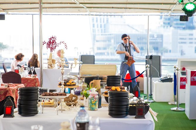 Dubai Marina Dinner Cruise with Live Music & Open Bar - A Dubai Marina evening from the water
