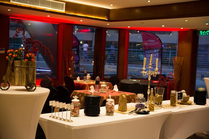 Dubai Marina Dinner Cruise with Live Music & Open Bar - Bluewaters Island and the skyline turn