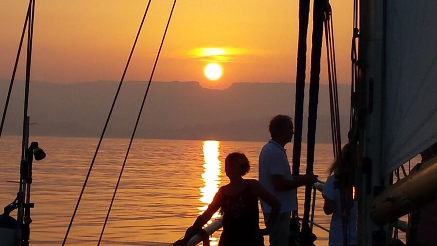 Estepona: Sunset Sailboat Cruise with Drink - Looking for dolphins without making promises
