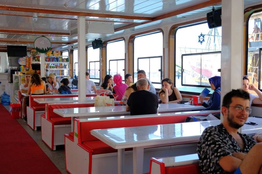 From Alanya: Boat Tour with Unlimited Soft Drinks and Lunch - The foam party on the ride back