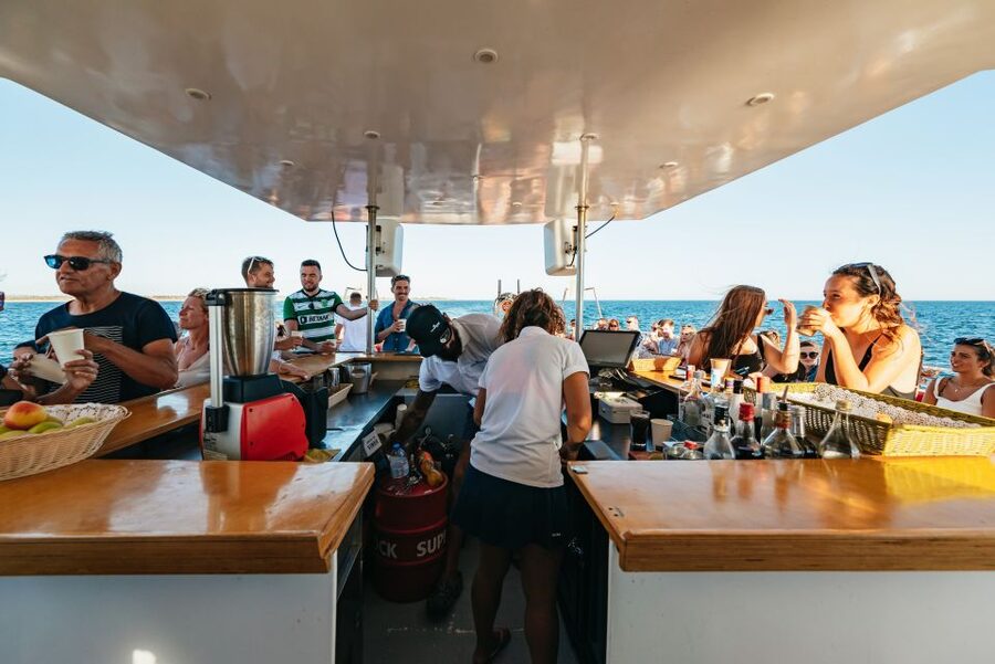 From Albufeira: Sunset Cruise and Beach BBQ with Open Bar - A beach barbecue with a generous spread