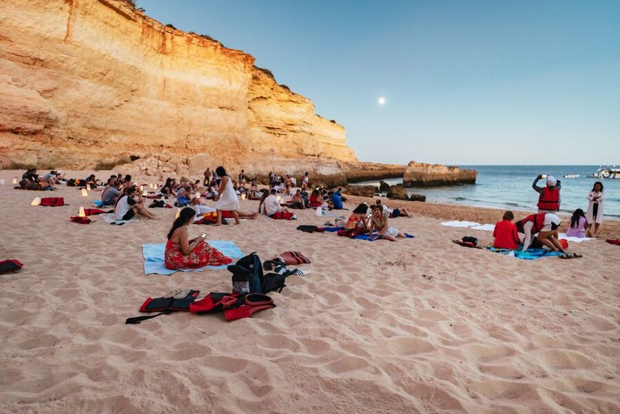 From Albufeira: Sunset Cruise and Beach BBQ with Open Bar - Open bar, music, and the fire performance