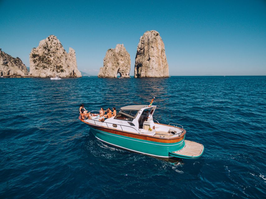 From Naples: Capri Boat Day Trip with Drinks - From Naples to Piano di Sorrento by minibus