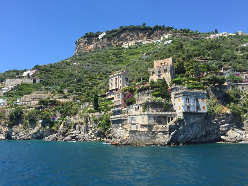 From Praiano: Amalfi Coast Guided Private Cruise with Drinks - Minori, Maiori, and the Marmorata waterfall