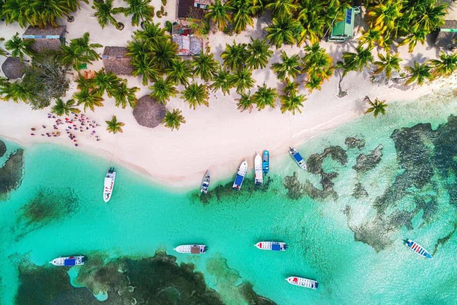 From Punta Cana: Catamaran Tour to Saona Island with Open Bar and Buffet - The catamaran crossing with music and an open bar
