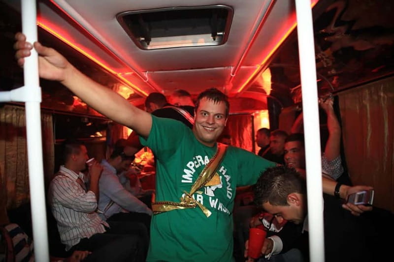 Gdańsk: 1-Hour Private Party Bus with Vodka Package - Connecting Spotify or USB to the sound system