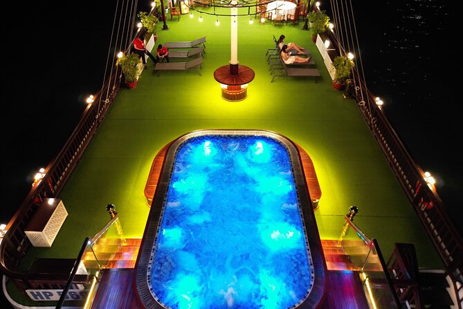 Halong Calypso Cruise 2d1n-All Inclusive Cruise with Transfer - Pool time, happy hour, and sunset on the deck