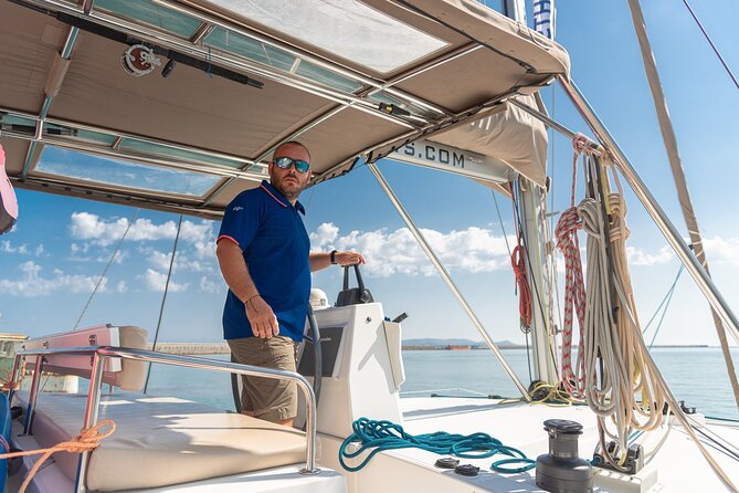 Hersonissos: Luxury Sunset Catamaran Cruise Sushi & Open Bar - Sushi, fruit, and the open bar