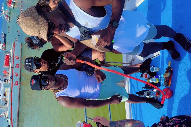 Hip Hop Adult Only Party Boat with Unlimited drinks & Sandba stop - Meeting at Playa Los Corales