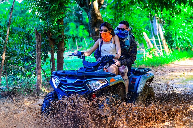 Horseback riding and ATV or Buggy with Party Boat with Lunch - Off-road driving, farm flavors, and the water cave