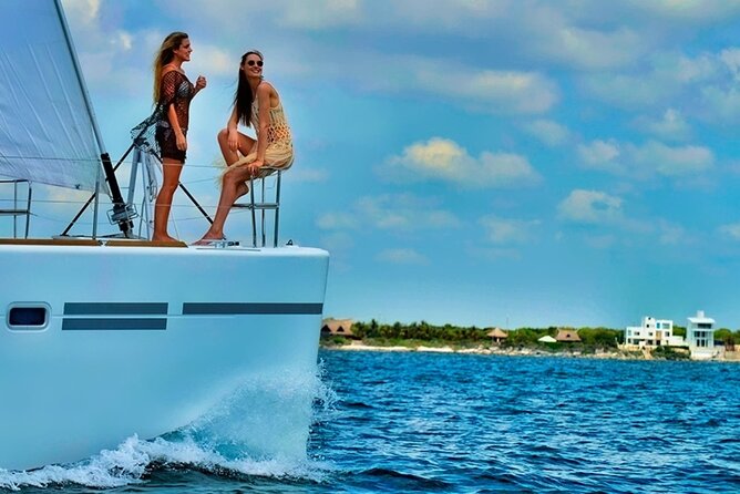 Isla Mujeres Catamaran Sailing Experience with Lunch & Open Bar - Leaving Marina Albatros for Isla Mujeres