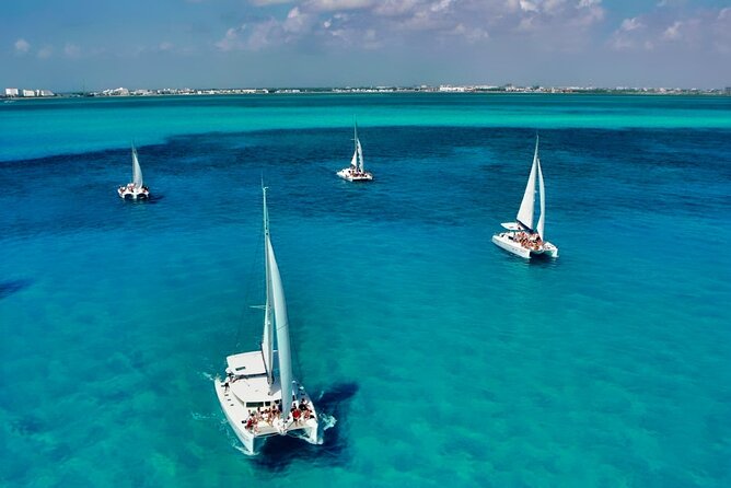 Isla Mujeres Catamaran Sailing Experience with Lunch & Open Bar - The return sail and sunset views