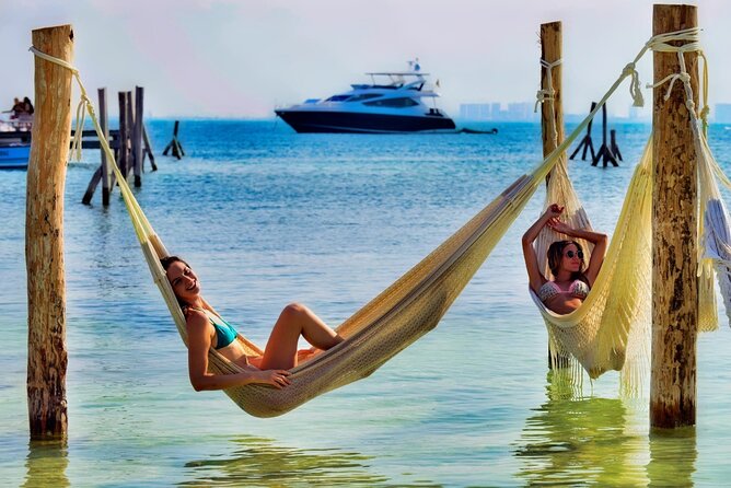 Isla Mujeres Catamaran Sailing Experience with Lunch & Open Bar - Lunch beside the beach club