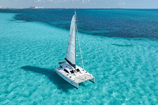 Isla Mujeres Catamaran Tour with Snorkeling, Open Bar & Buffet - Leaving Cancun by catamaran