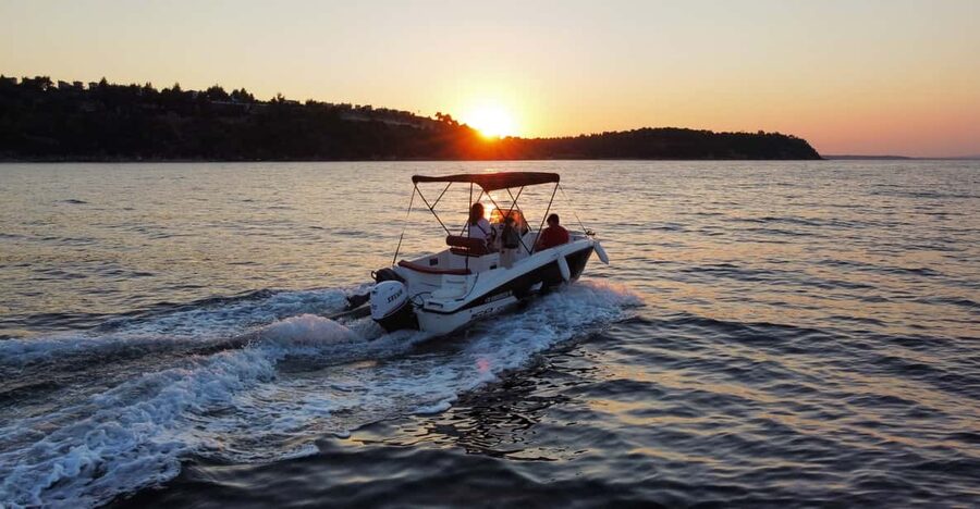 Kassandra: Private Sunset Cruise with Drinks & Swimming - Second stop near Kallithea