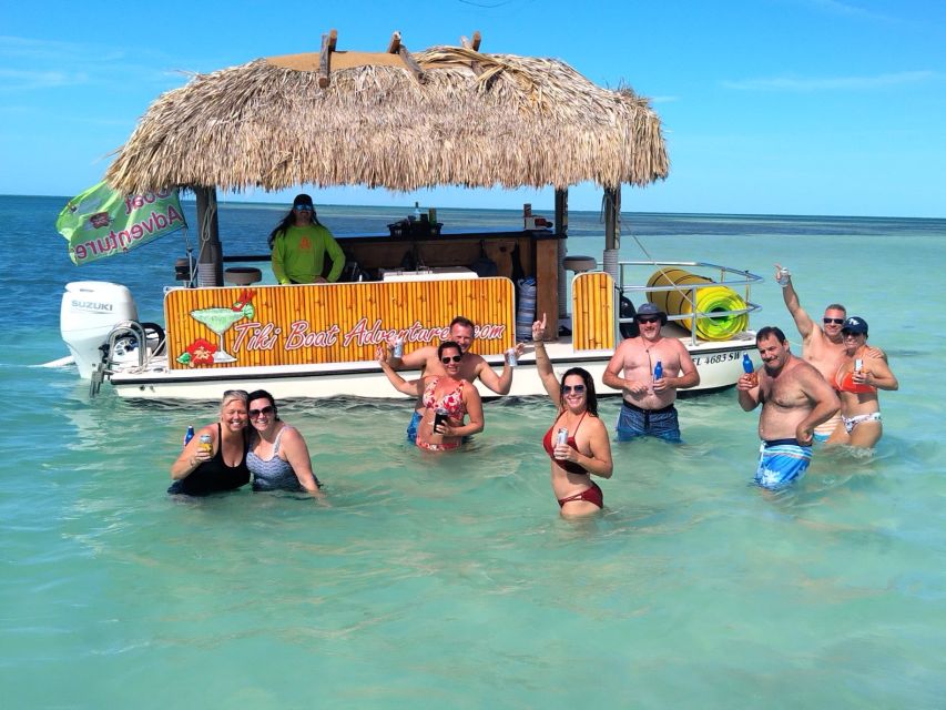 Key West: Private Tiki Bar Party Boat & Mini Sandbar - The nearby swimming hole and 6 by 18 foot float