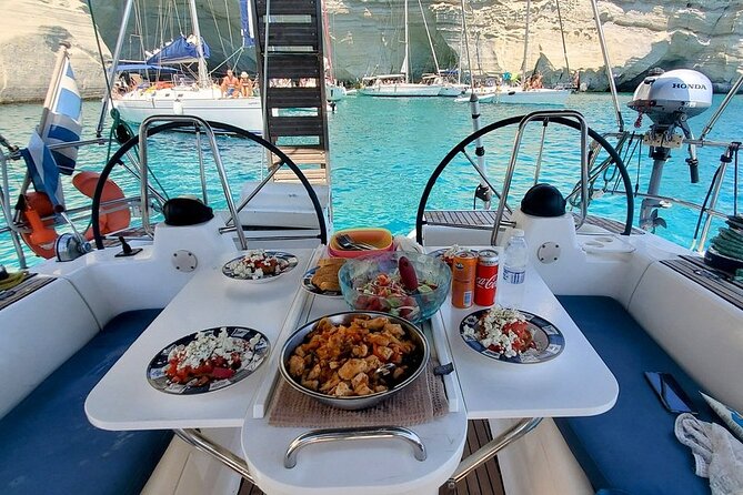 Kleftiko Poliegos and Round Trip Of Milos Island Lunch & Open bar - The coastal views fill the gaps between stops