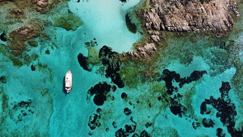 La Maddalena Archipelago: private all inclusive boat tour - Cala Soraya on Spargi for the first swim