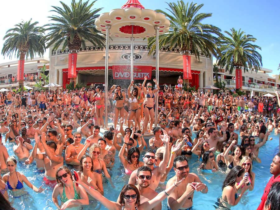 Las Vegas: Famous Pool Party Tour with Party Bus & Drinks - The 45-minute party bus down the Strip
