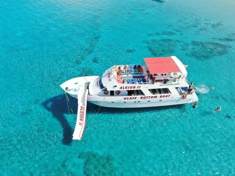 Latchi: Blue Lagoon Glass Bottom Boat Cruise with Drinks - A Latchi cruise built around one great swim