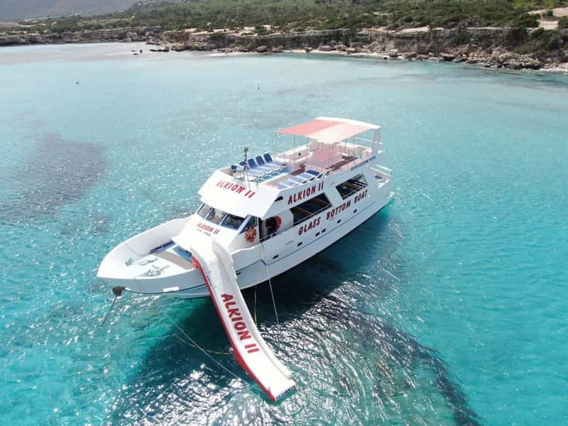 Latchi: Blue Lagoon Glass Bottom Boat Cruise with Drinks - Saint George’s Island from the glass-bottom boat