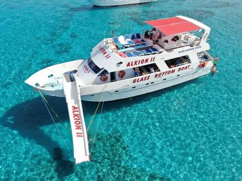 Latchi: Blue Lagoon Glass Bottom Boat Cruise with Drinks - Manolis Sea Caves and the rocky coast