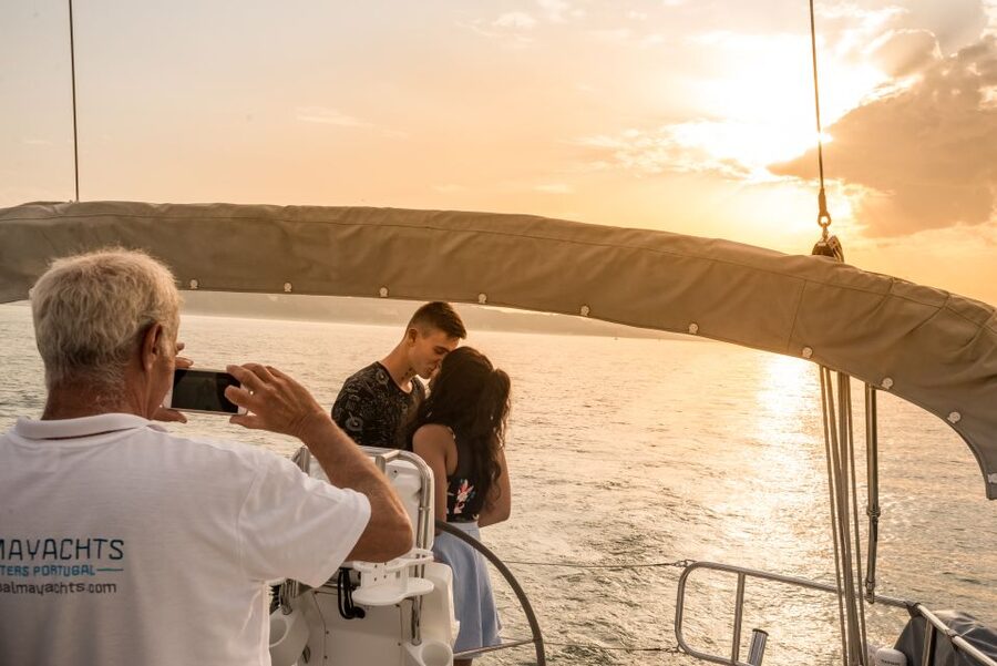Lisbon: Private Sunset Cruise on the Tagus River with Drink - Lisbon’s old center from the water
