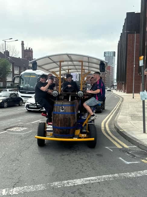 Liverpool: Party Bike Tour with Beer, Prosecco or Cider - Boarding the 15-person party bike