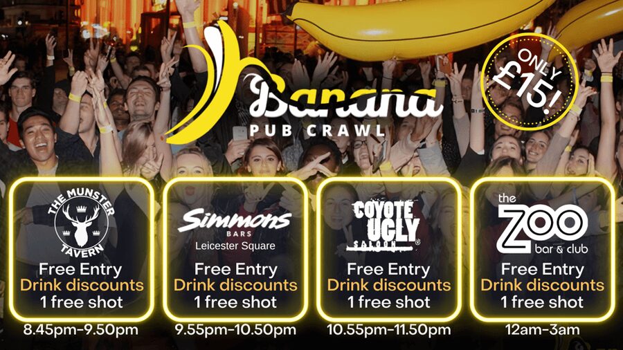 London : Central London Bar Crawl with discounts on drinks - What the wristband is really worth