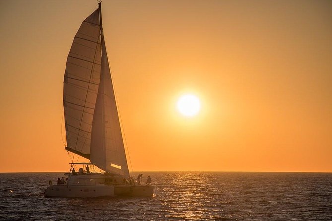 Luxury Small-Group Catamaran Cruise with BBQ, Open bar & Transfer - Mesa Pigadia brings lunch to the middle of the cruise