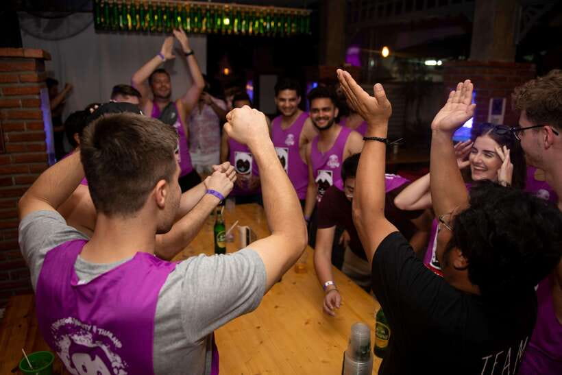 Mad Monkey Bangkok Pub Crawl - Heading toward Khao San Road at 10:30 PM