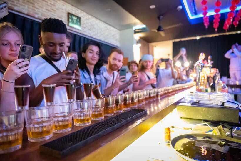 Mad Monkey Hoi An Pub Crawl-Free shot on arrival at each bar - Who will enjoy this Hoi An night out?