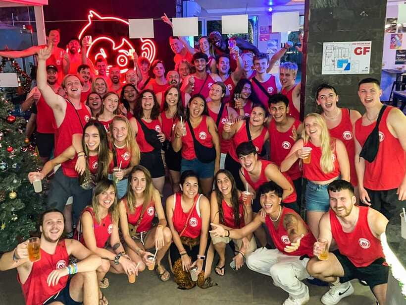 Mad Monkey Siem Reap Pub Crawl - 11 PM: leaving for Pub Street
