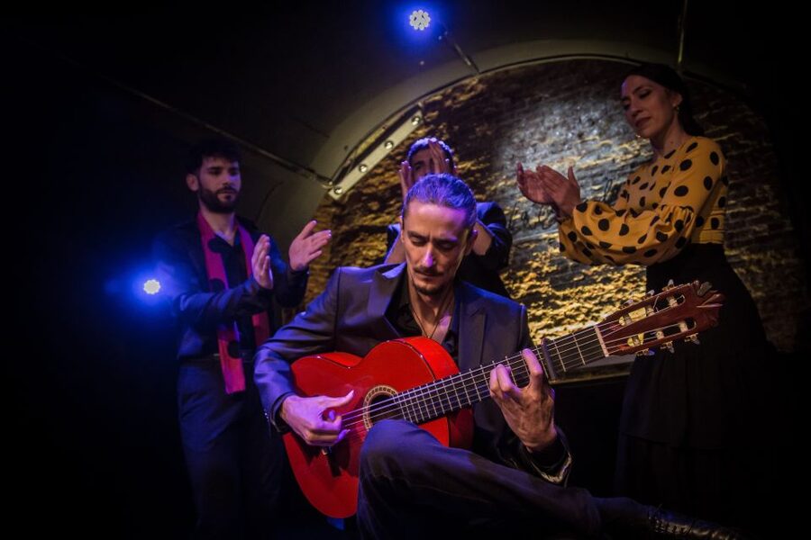 Madrid: La Cueva de Lola Flamenco Show Tickets with Drink - The dancers, singer, and guitarist carry the evening