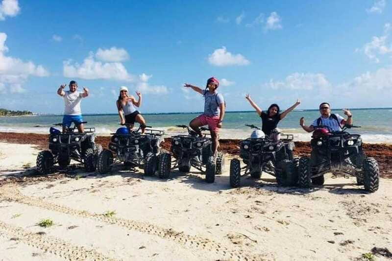 Mahahual: ATV Adventure & Open Bar Beach Day with Lunch - Lunch, lounge chairs, and the drink question
