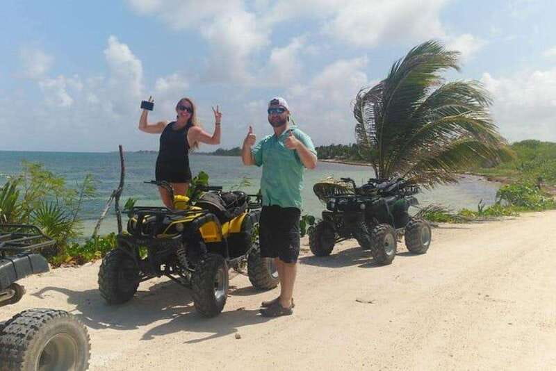 Mahahual: ATV Adventure & Open Bar Beach Day with Lunch - Starting the ATV portion in Costa Maya