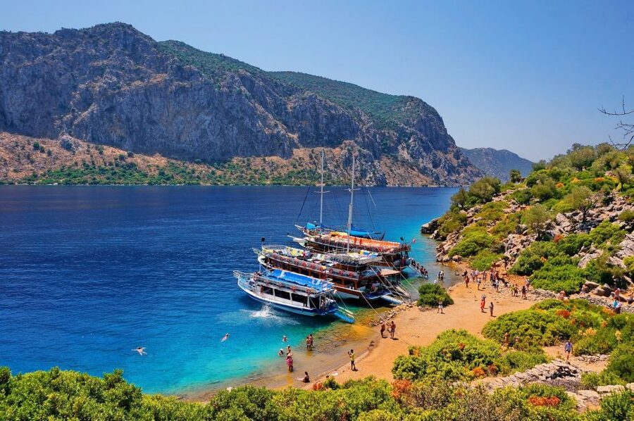 Marmaris All-Inclusive Boat Trip with Free Sunbed & Lunch - Green Sea Beach finishes the swimming circuit
