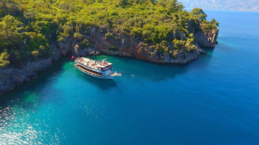 Marmaris All-Inclusive Boat Trip with Free Sunbed & Lunch - Leaving the harbor and settling into your sunbed