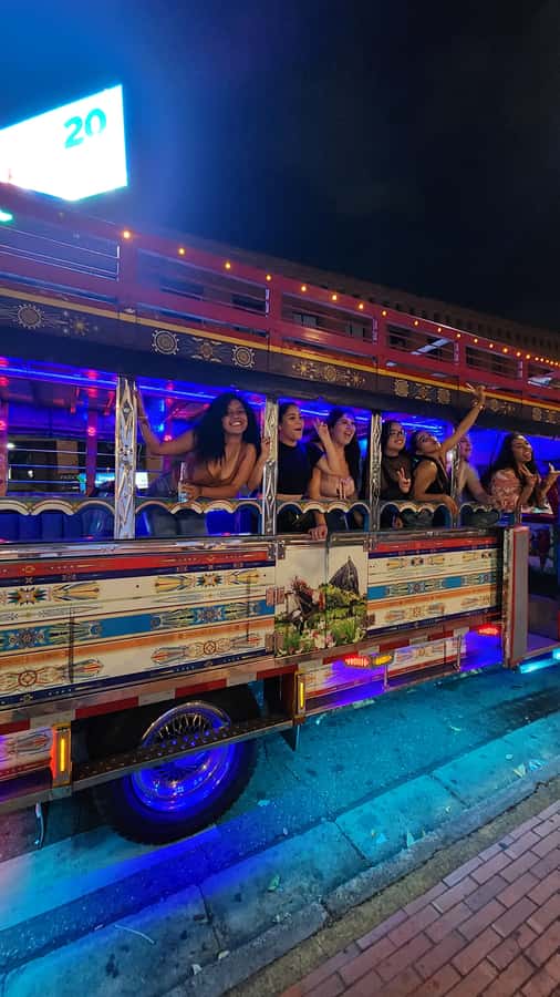 Medellin: Party Bus with DJ & Street Food Tastings - Provenza brings the nightlife into view