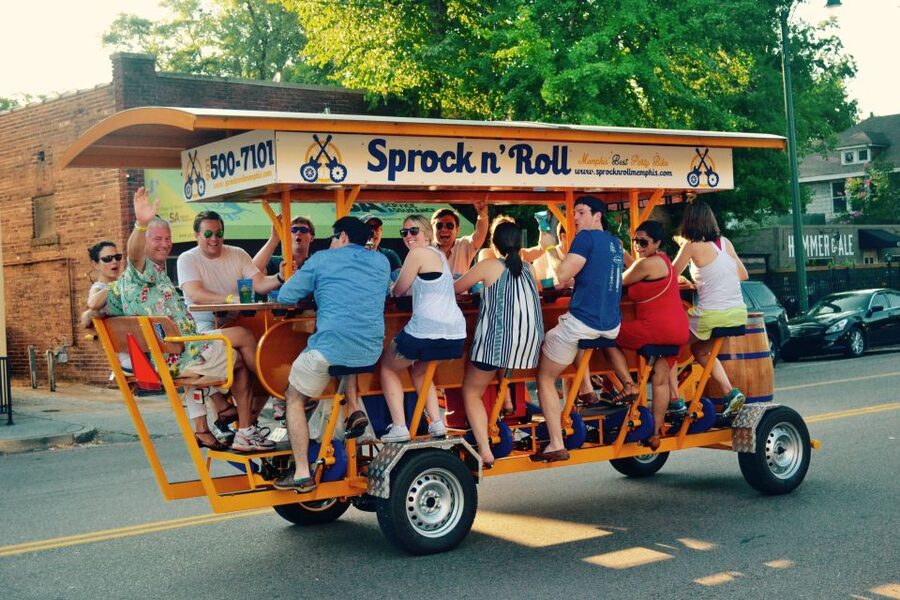 Memphis: Guided Bar Crawl on a Pedal Bike - Bringing drinks, snacks, and the right container