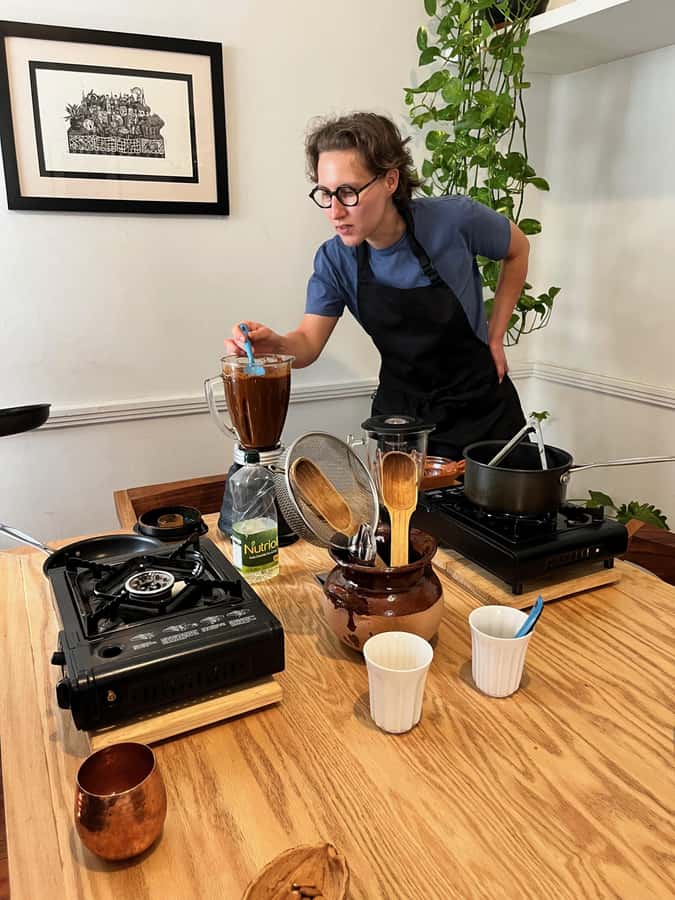 Mexico City: Salsa and Tortilla-Making Class with Drinks - A Late Lunch Built Around Your Own Work