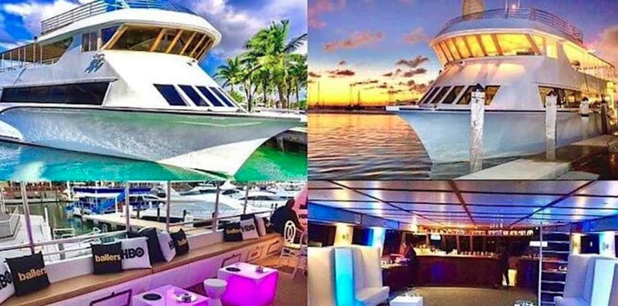 Miami: Party Yacht Cruise with Open Bar and DJ - Skyline views from the water