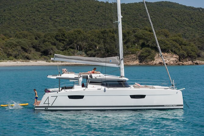 Mykonos: Brand-New Catamaran Cruise with Meal, Drinks & Transport - Rhenia brings the best swimming of the day