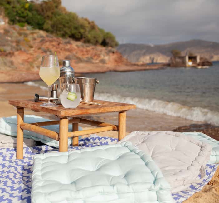Mykonos: Cocktail Making Class on a Secluded Beach - Sunset, photos, and time to slow down
