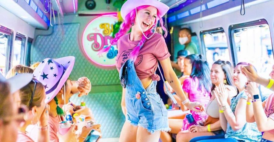 Nashville: Drag Queen Party Bus w/Games, Dancing & Drag Show - Boarding a bus built for partying